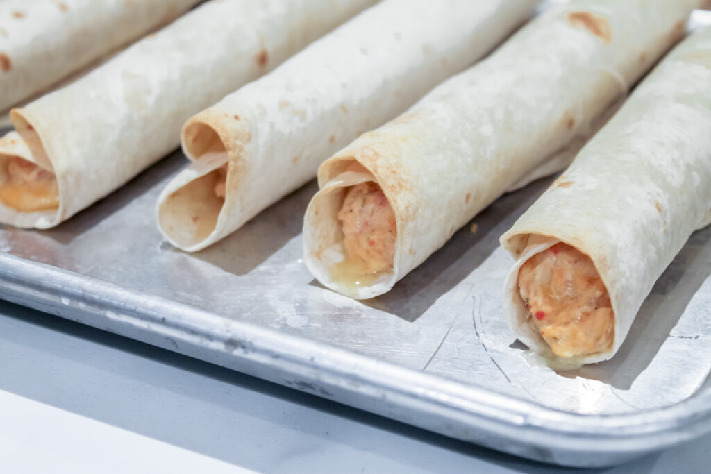 cream cheese chicken taquitos