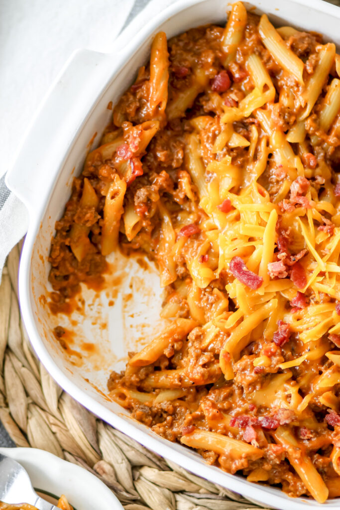 bacon cheeseburger pasta