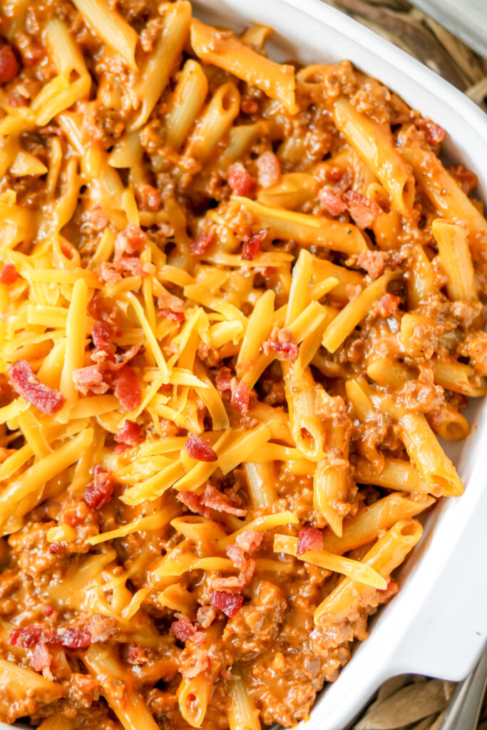 bacon cheeseburger pasta