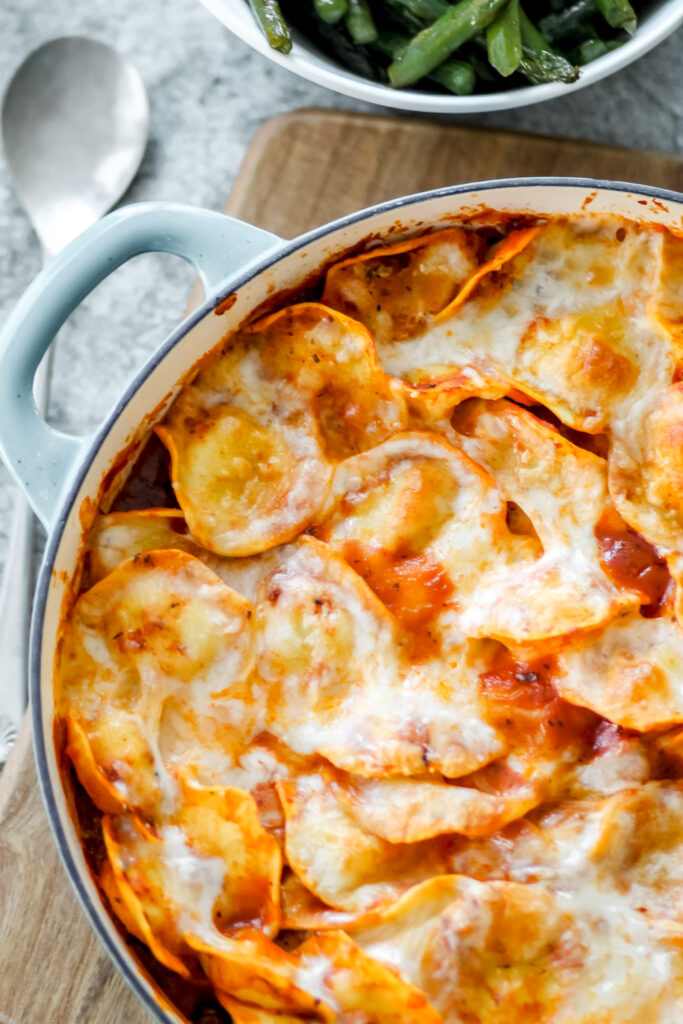 baked ravioli with ground beef