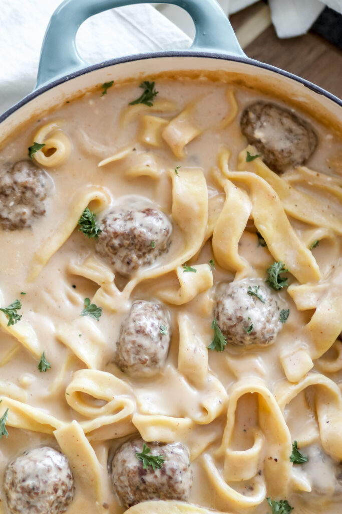 One pan Swedish meatballs