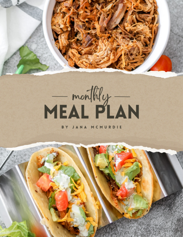 January Monthly Meal Plan