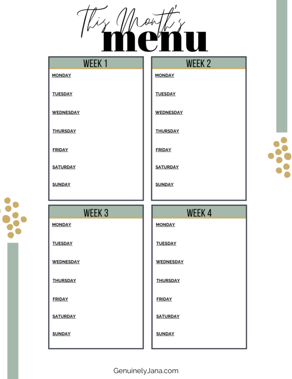 January Monthly Meal Plan - Image 4