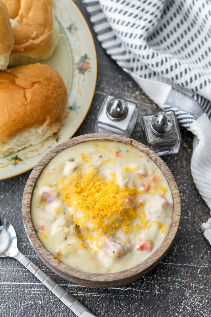 slow cooker ham and potato soup