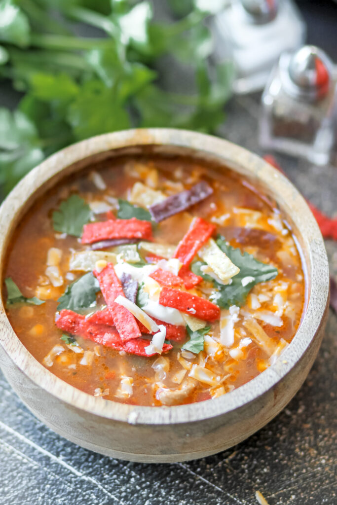 slow cooker chicken tortilla soup