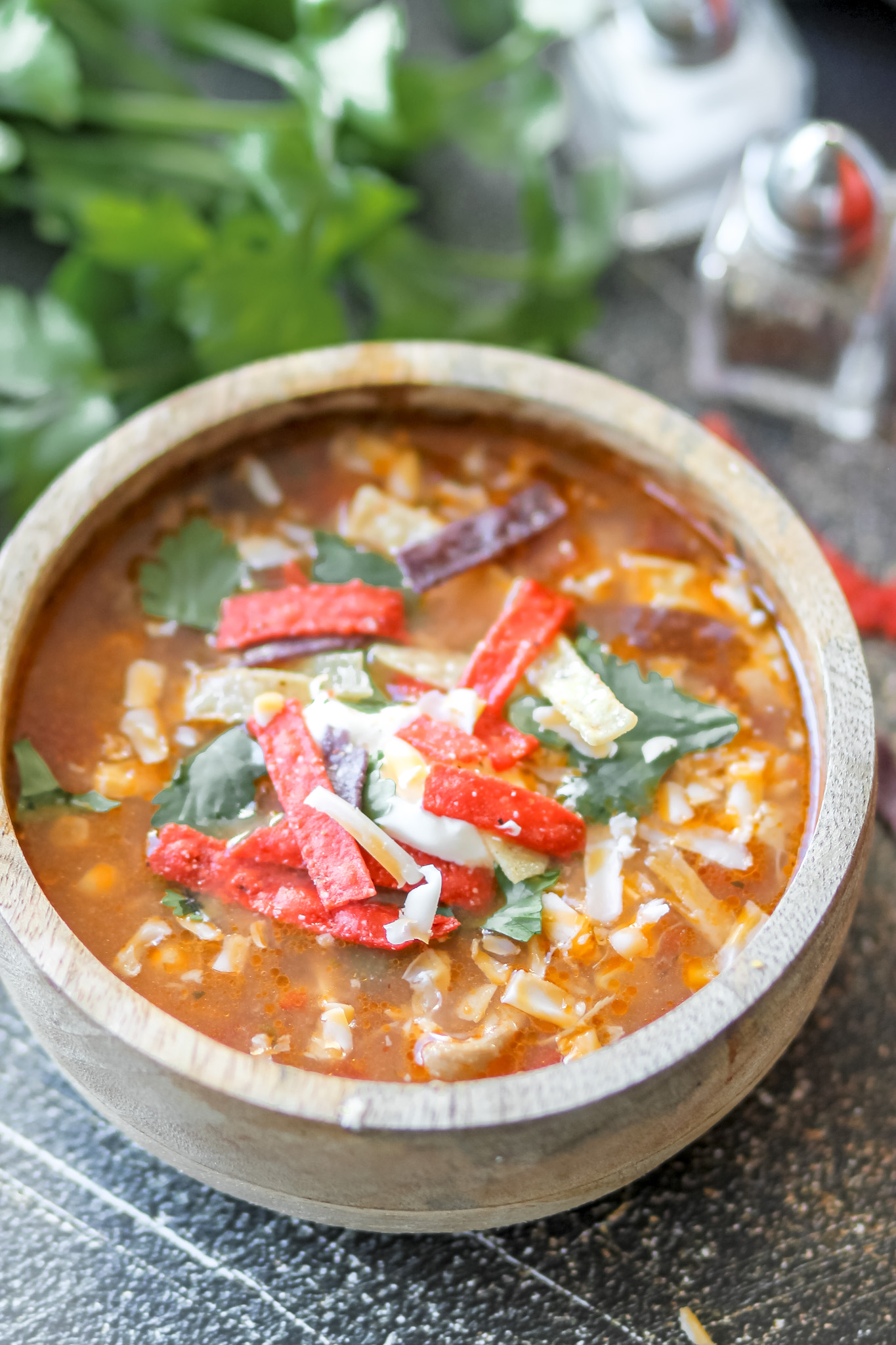 Slow Cooker Chicken Tortilla Soup