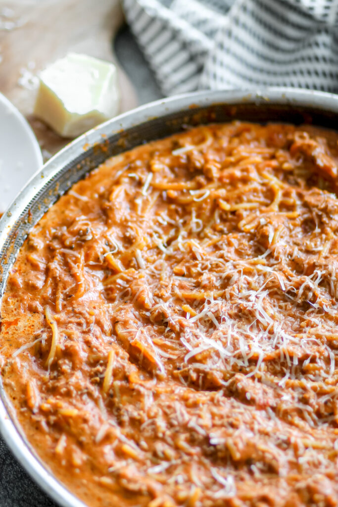 gluten free skillet spaghetti