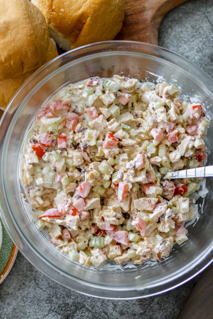 BLT chicken salad sandwiches