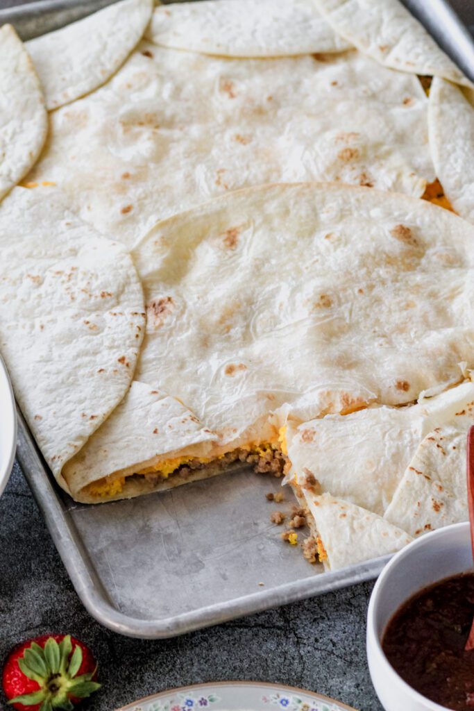 sheet pan breakfast tacos