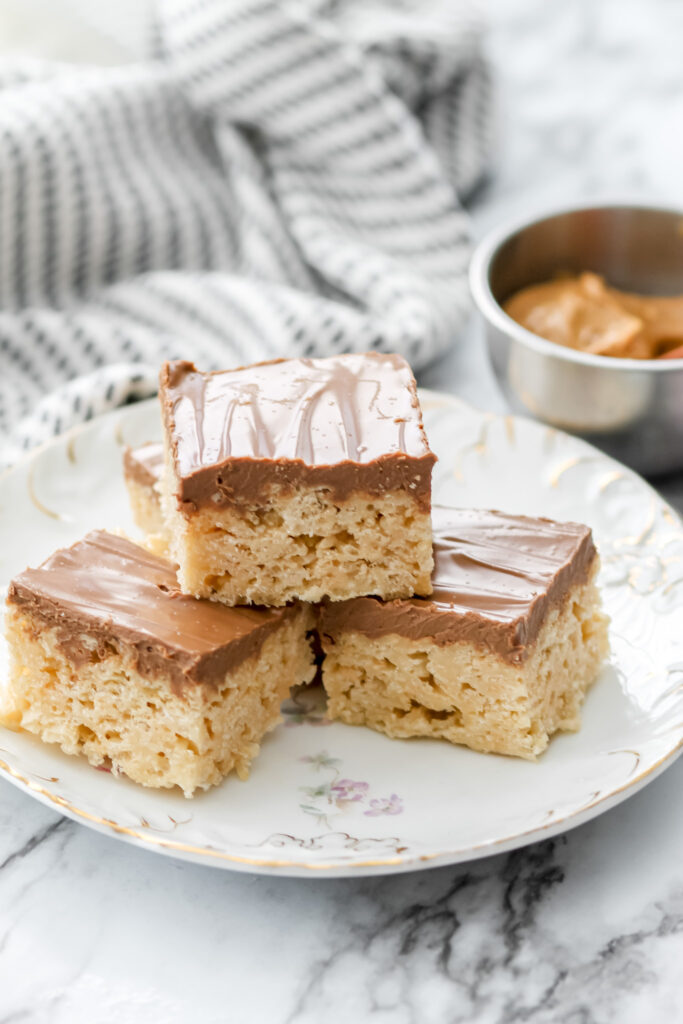 chocolate peanut butter rice Krispie treats 