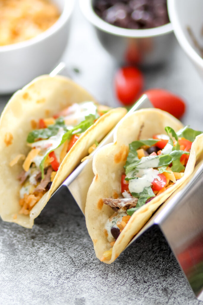 barbacoa beef street tacos