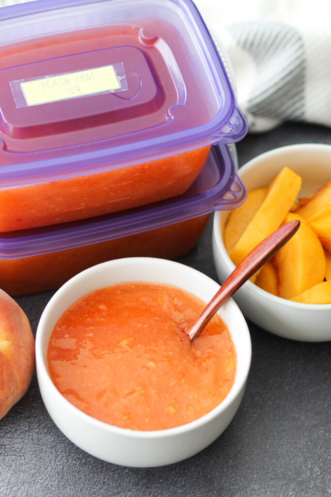 peach freezer jam