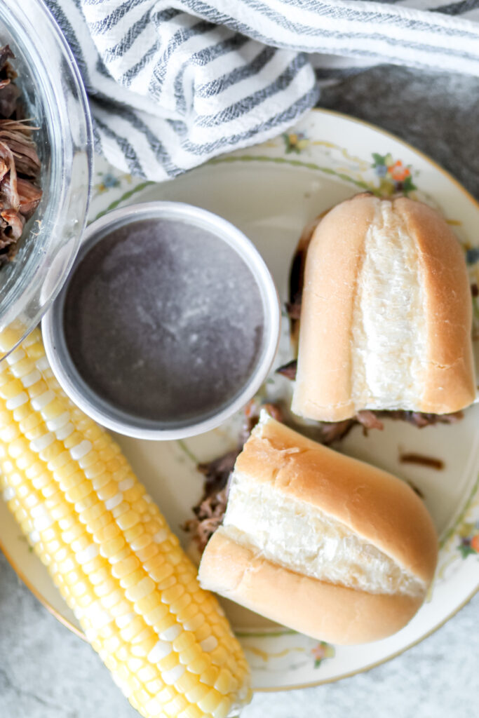 slow cooker French dip sandwiches