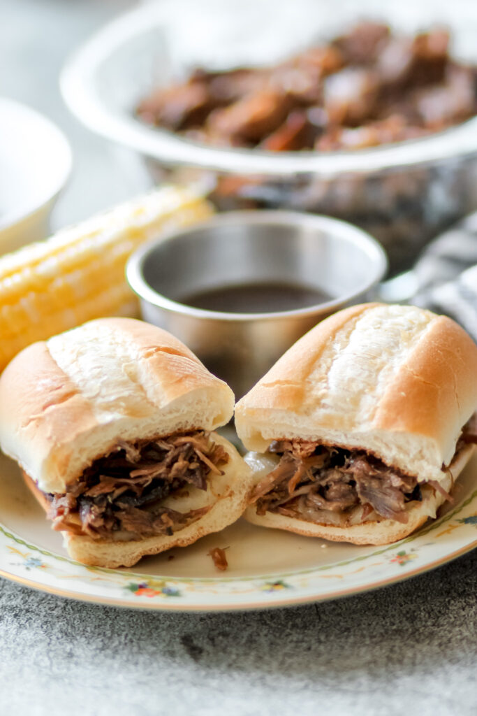 slow cooker French dip sandwiches