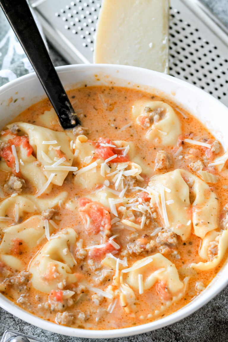 Creamy Italian Sausage Tortellini Soup