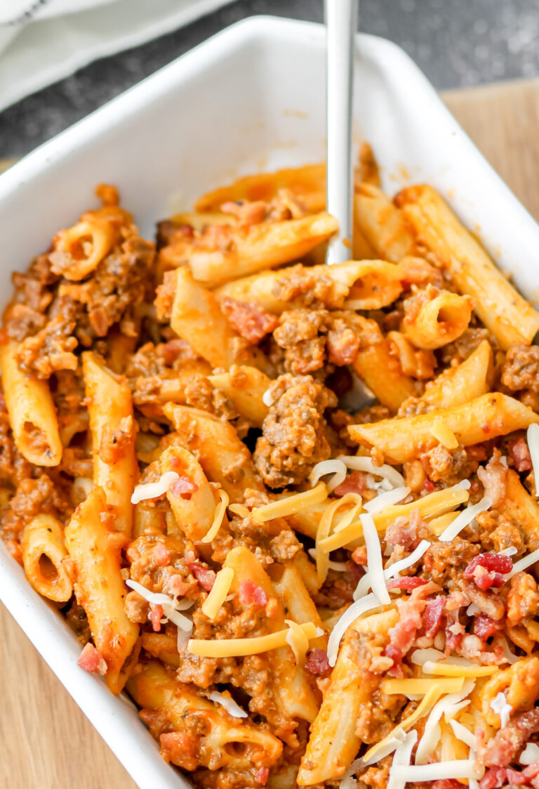 Gluten Free Bacon Cheeseburger Pasta