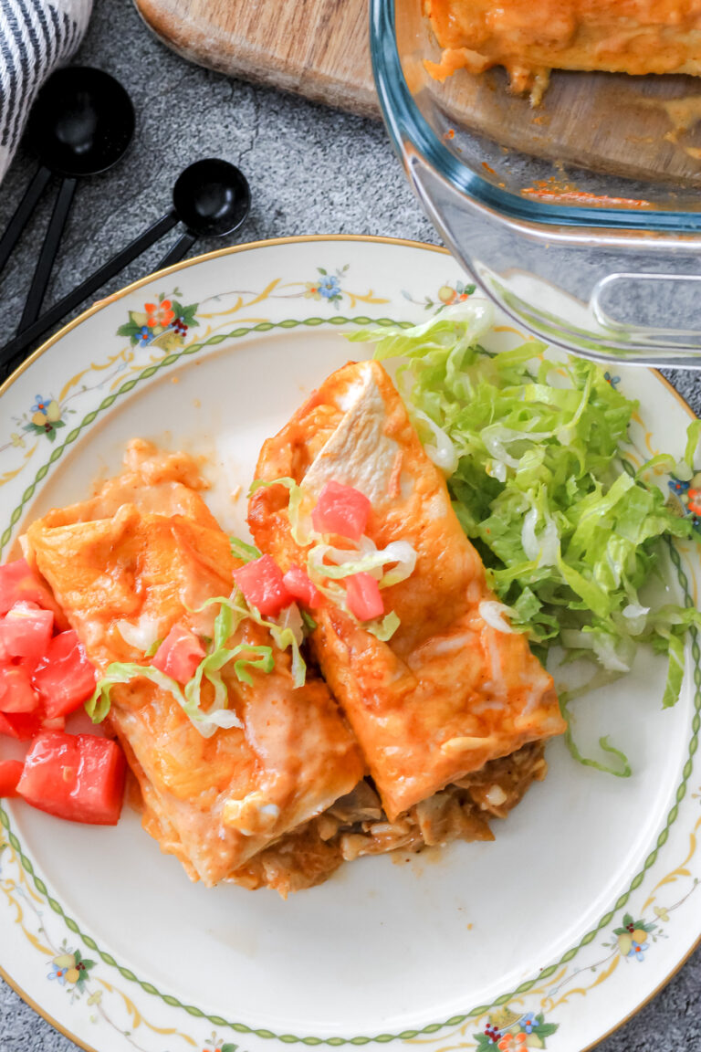 High Protein Chicken Enchiladas