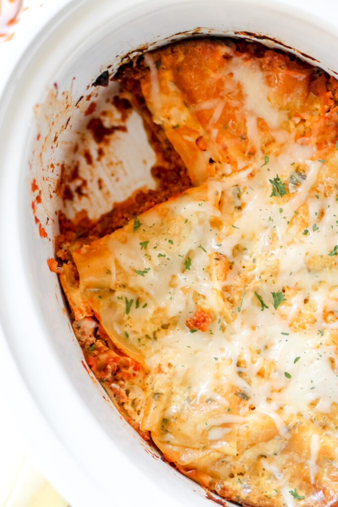 easy slow cooker lasagna