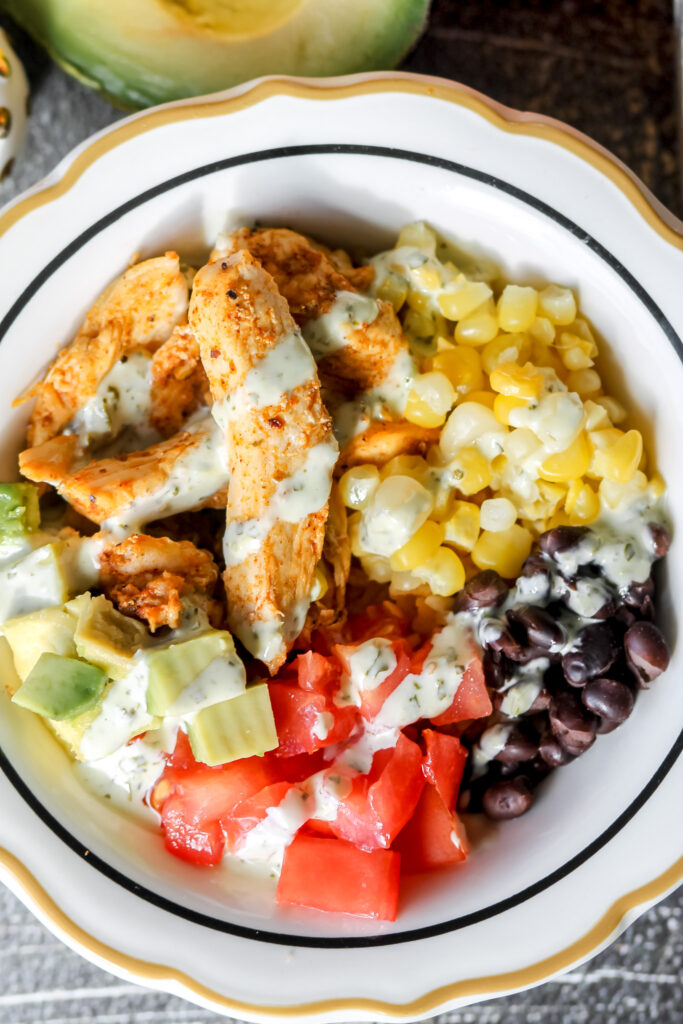 chicken burrito bowls