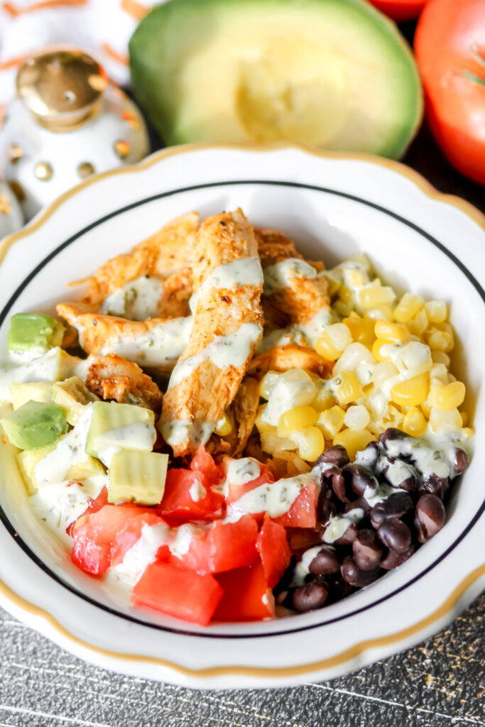 chicken burrito bowls