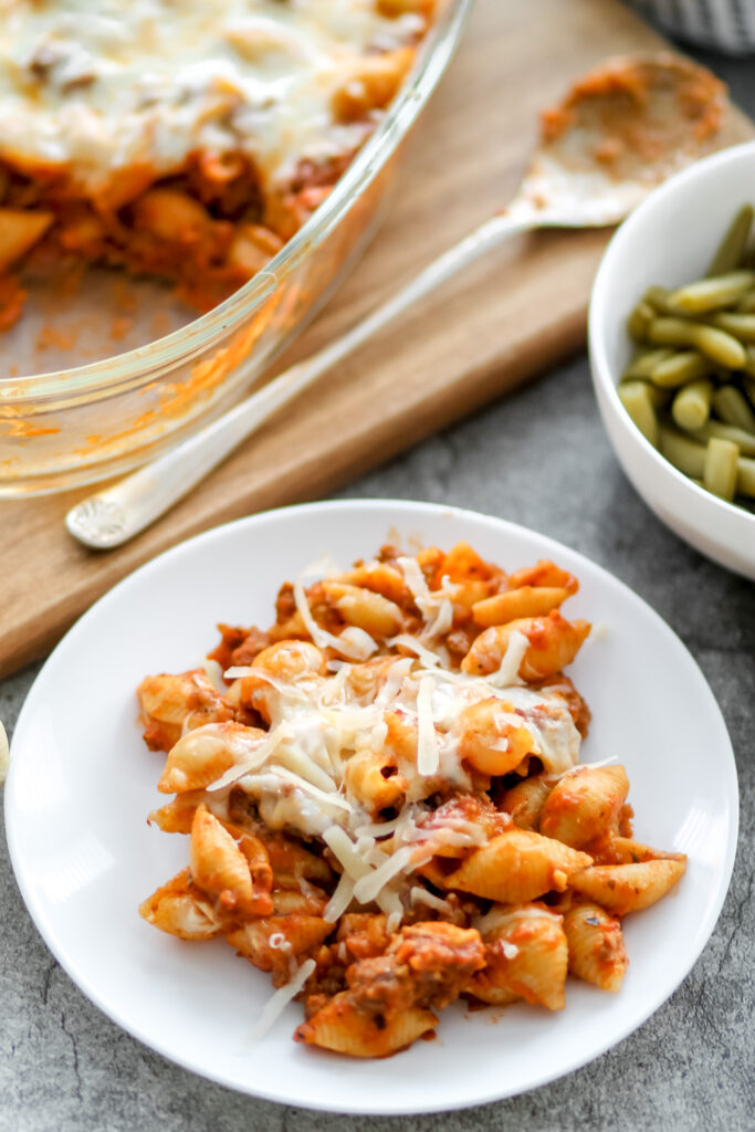 creamy beef pasta bake
