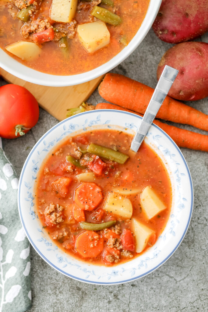 slow cooker hamburger soup