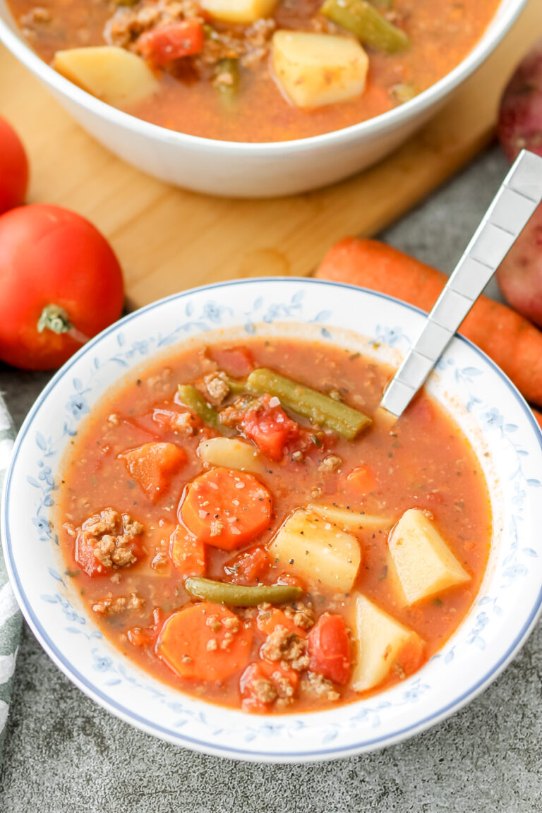 Slow Cooker Hamburger Soup
