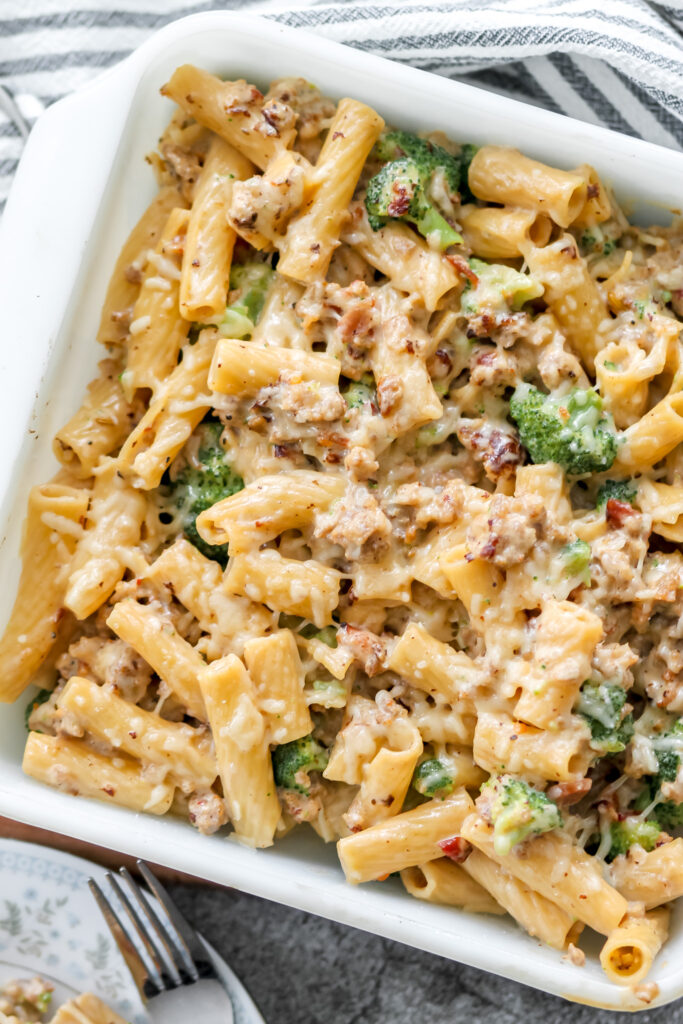 Italian sausage alfredo pasta