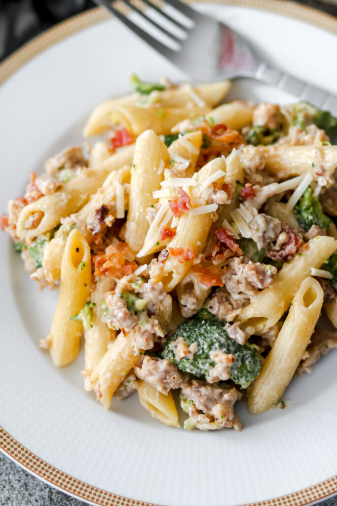 Italian sausage alfredo pasta