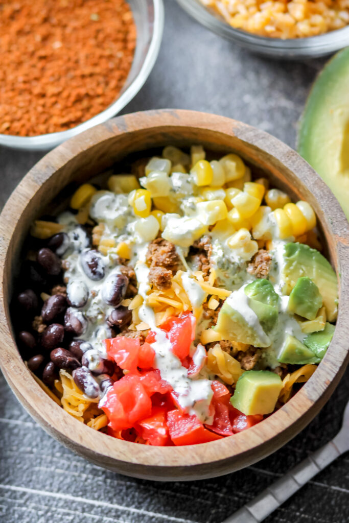 ground beef burrito bowls