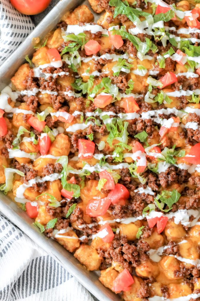 loaded tater tot nachos