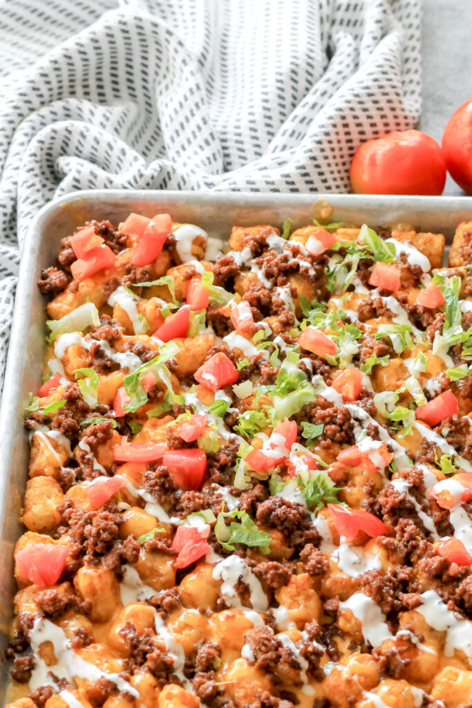 loaded tater tot nachos