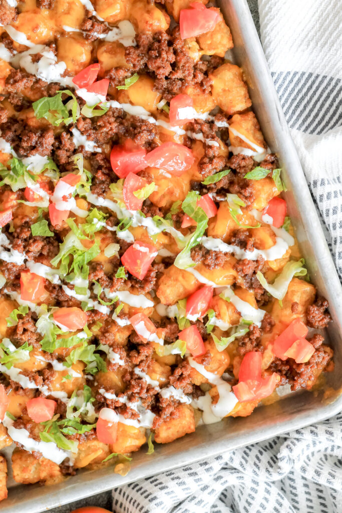 loaded tater tot nachos