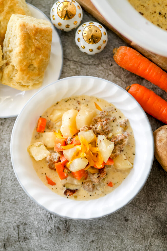 cheesy sausage potato soup
