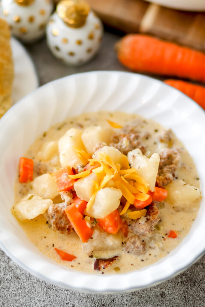 cheesy sausage potato soup