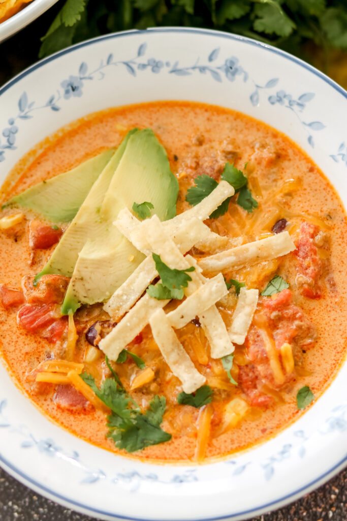 slow cooker creamy taco soup