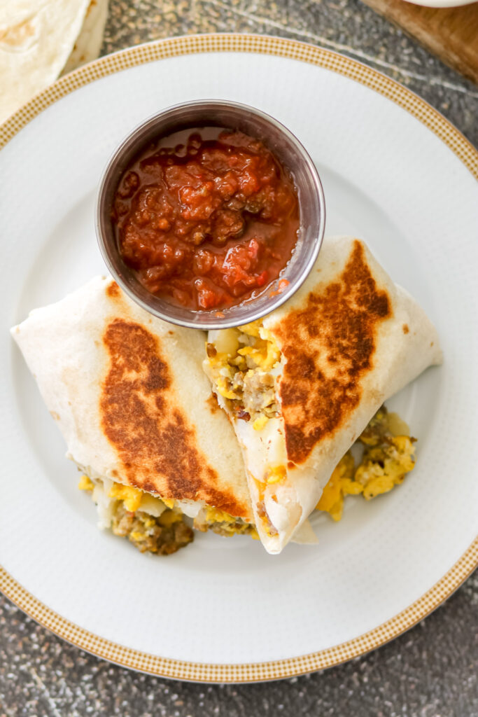 homemade breakfast burritos
