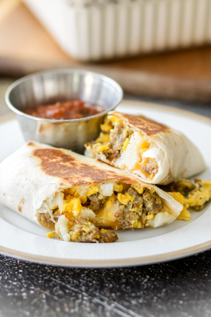 homemade breakfast burritos