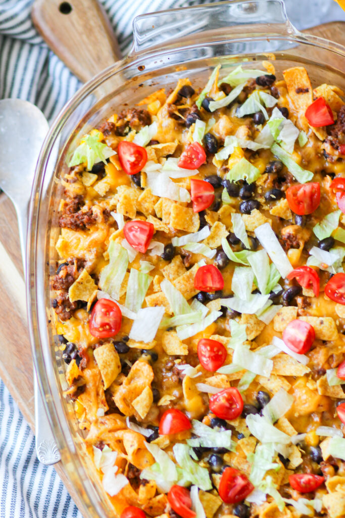 walking taco casserole