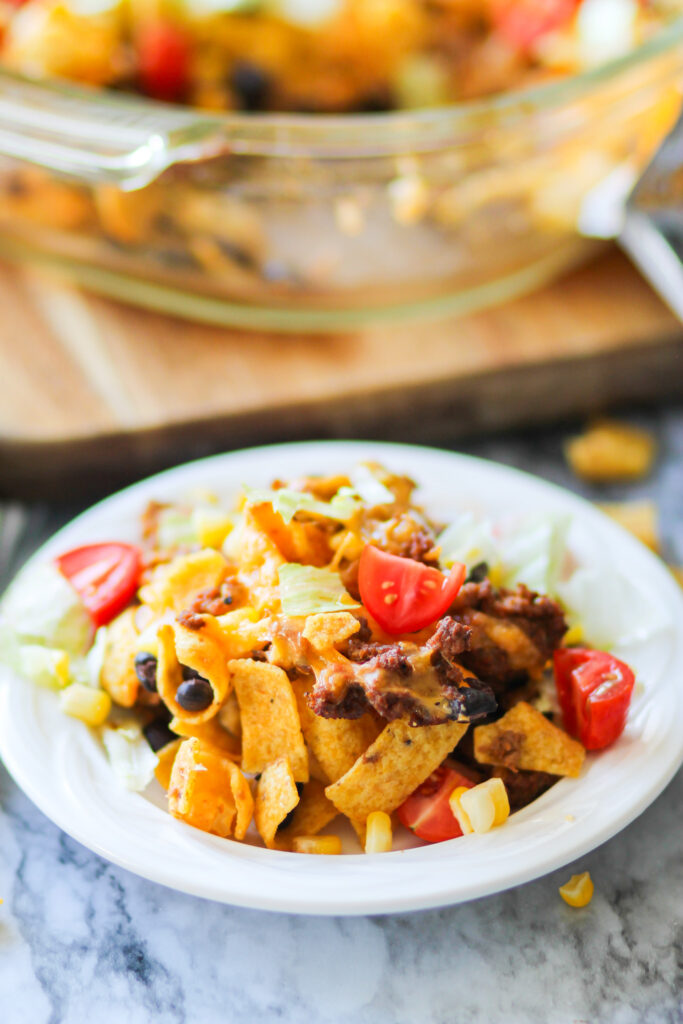 walking taco casserole