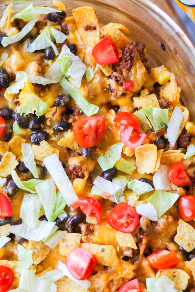 walking taco casserole
