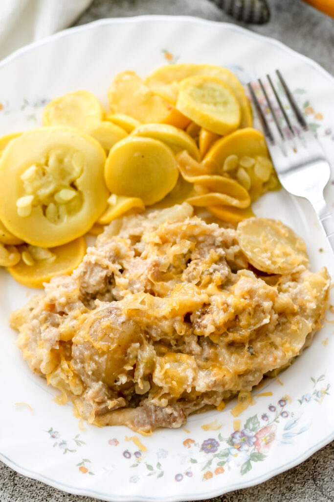 slow cooker creamy pork chops and potatoes