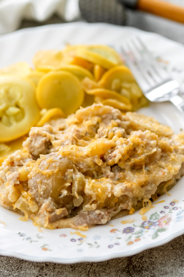 Slow Cooker Creamy Pork Chops & Potatoes