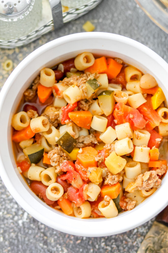 ground beef minestrone soup