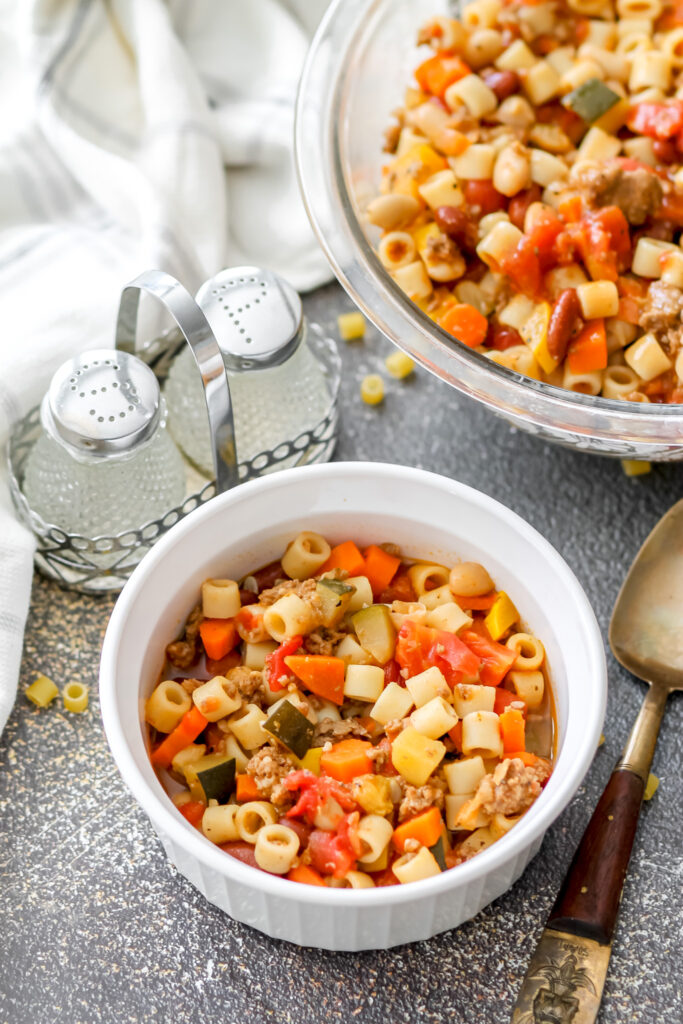 ground beef minestrone soup