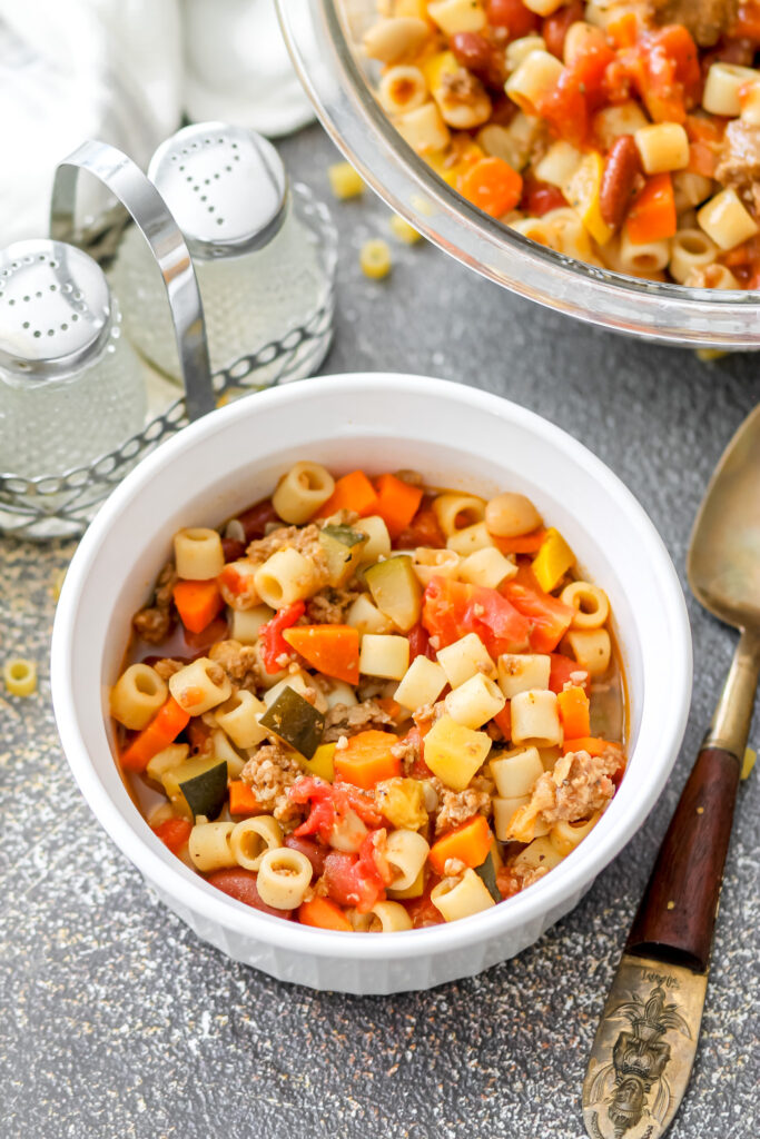 ground beef minestrone soup
