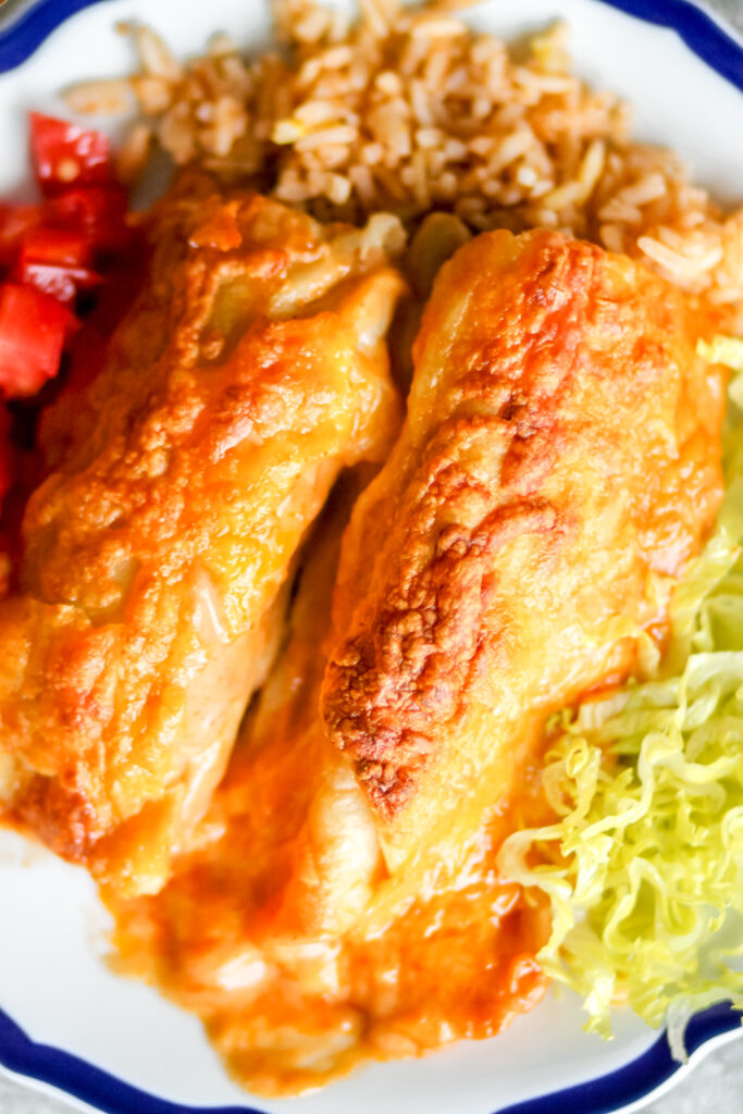 shredded beef enchiladas