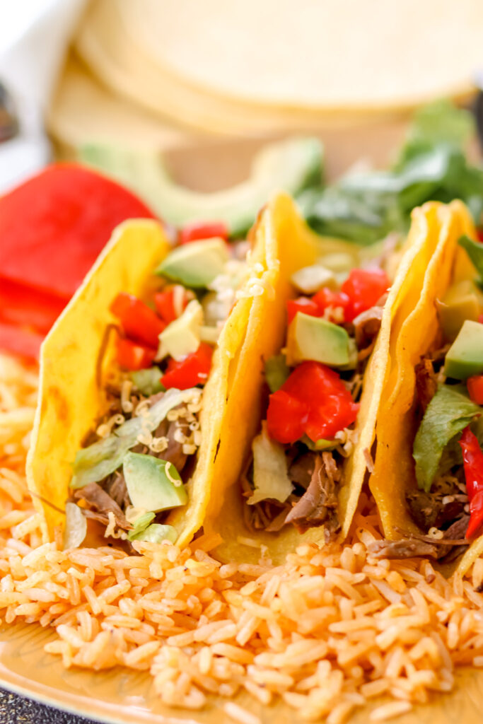 slow cooker shredded beef tacos