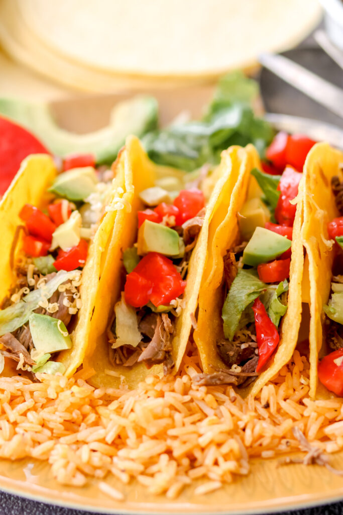 slow cooker shredded beef tacos