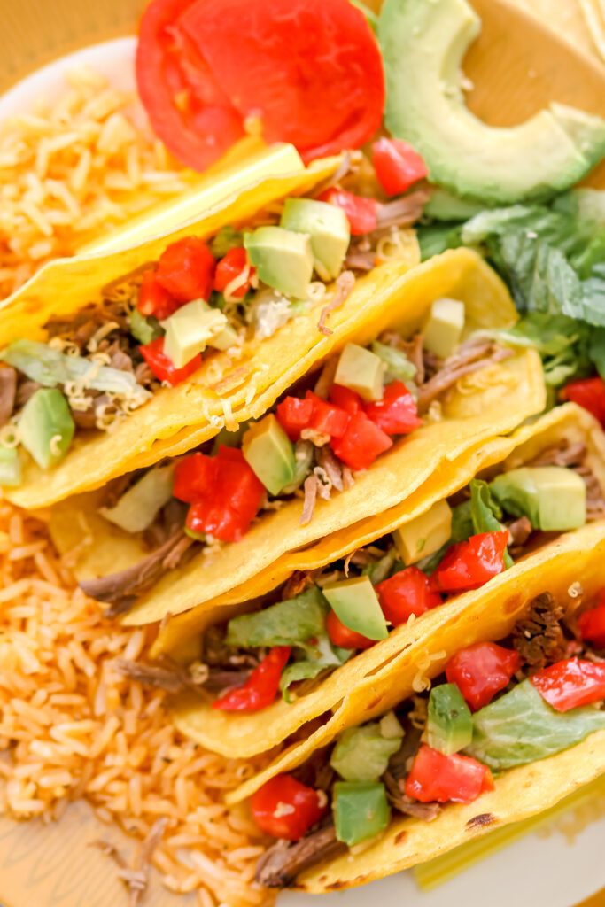 slow cooker shredded beef tacos